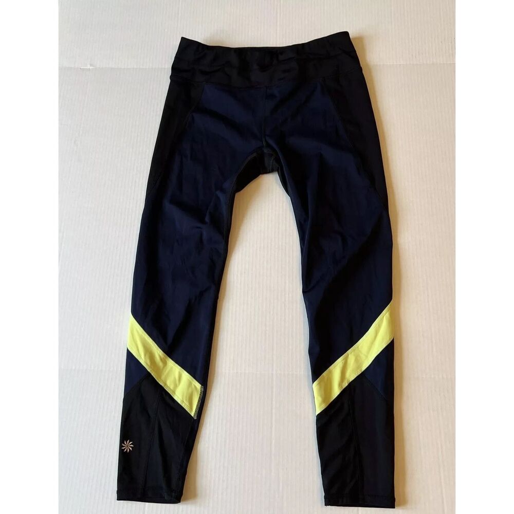 Athleta Women's Size M Blue Black Yellow Leggings